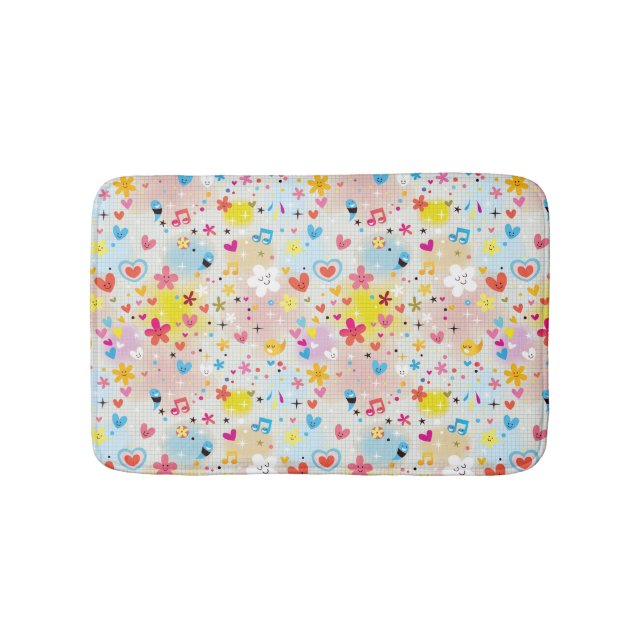 Spaß-Cartoonmuster Badematte (Vorderseite)