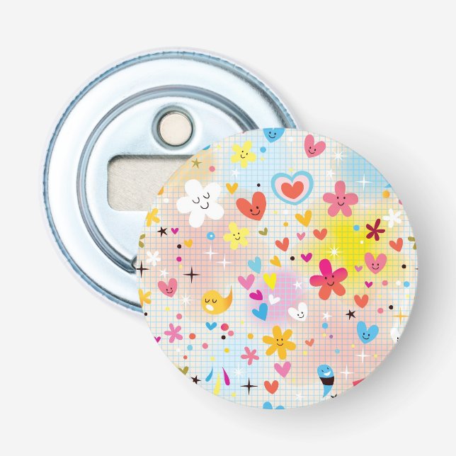 Spaß-Cartoonmuster Flaschenöffner (Vorderseite)