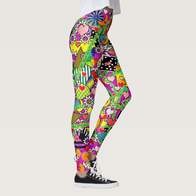 Spaß-Comic-bunte Leggings (Rechts)