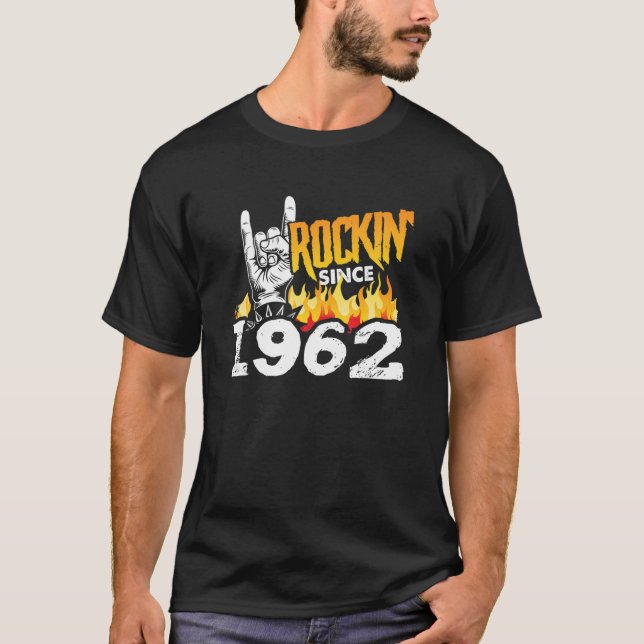 Spaß Cool Rockin" Seit 1962 60th Birthd T-Shirt (Vorderseite)