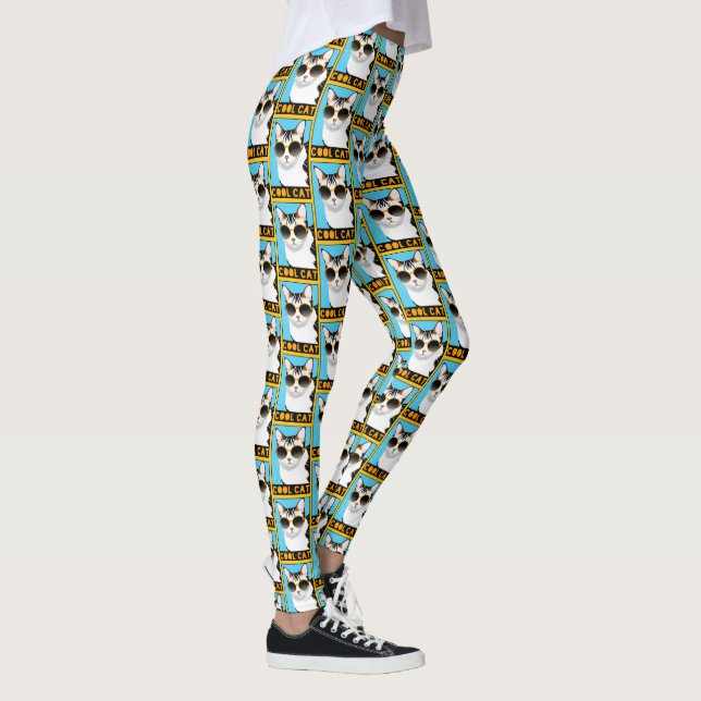 Spaß Coole Katze Leggings (Rechts)