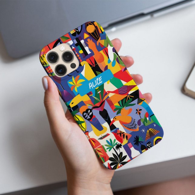 Spaß Cooler farbiger Cartoon Doodle Personalisiert Case-Mate iPhone Hülle (Von Creator hochgeladen)