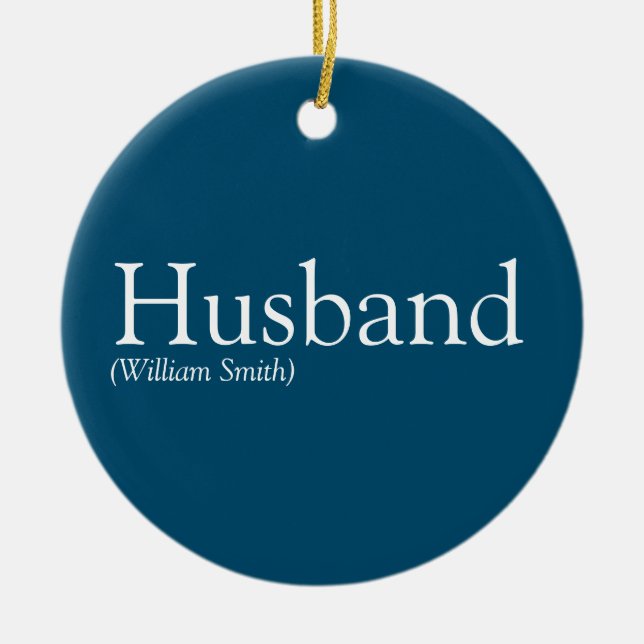 Spaß Cooler Husband Moderne Blue Definition Keramik Ornament (Vorne)