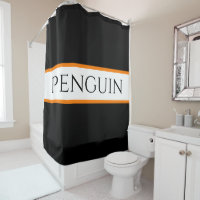 Spaß Cooler Schwarz-weißer Orangenstreifen Pinguin