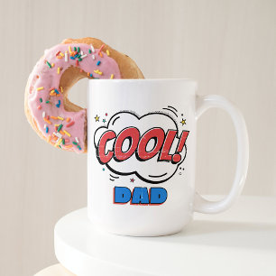 Spaß Cooler Vater Vintages Comic Pop Cartoon Zweifarbige Tasse