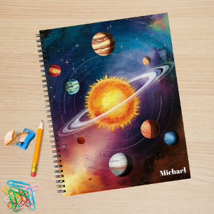 Spaß,cooler Weltraum,Planeten,Sonne, Bunt,Benutzer Notizbuch