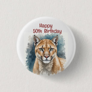 Spaß Cougar über dem Hill Custom Age Geburtstag Button