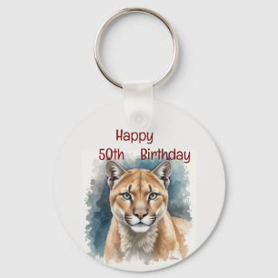 Spaß Cougar über dem Hill Custom Age Geburtstag Schlüsselanhänger