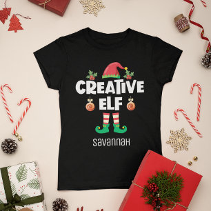 Spaß Creative Elf mit Namen Weihnachtsfamilie T-Shirt