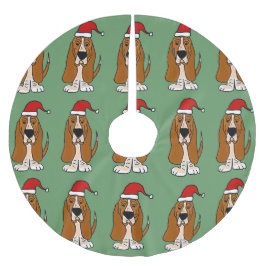 Spaß-Dachshund-Jagdhund im Polyester Weihnachtsbaumdecke