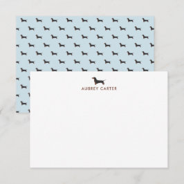 Spaß Dackel Hund liebt Personalisiert Mitteilungskarte