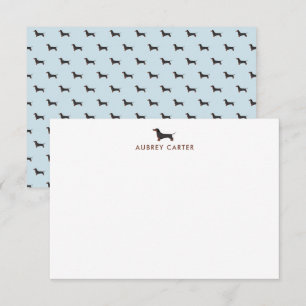 Spaß Dackel Hund liebt Personalisiert Mitteilungskarte