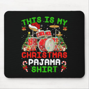 Spaß, das ist mein Weihnachts-Pajama-Trommel-Kit C Mousepad