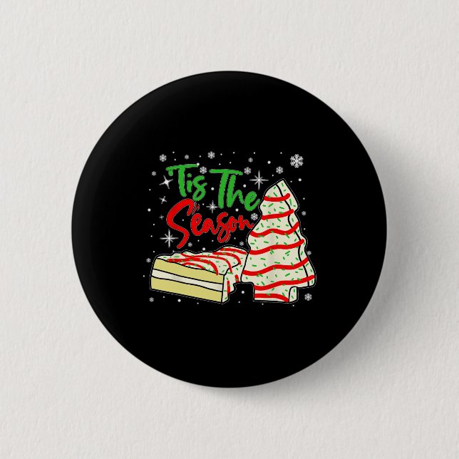Spaß Das Weihnachtsbaum Cakes Deb der Jahreszeit Button (Vorderseite)