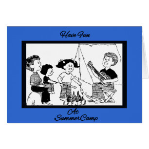 Spaß dem Zeichnen an des Sommer-Lager-B&W