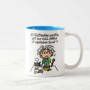 Spaß der Analphabeten Zweifarbige Tasse
