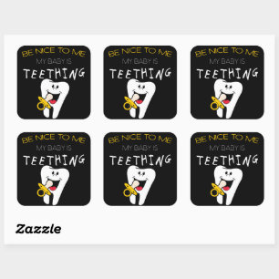 Spaß der Eltern: Sei nett zu mir, mein Baby ist Te Quadratischer Aufkleber