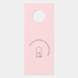 Spaß der Katzenkatze in sozialer Entfernung Minima Türanhänger