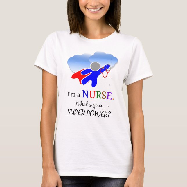 Spaß der Krankenschwester, Superheld der Krankensc T-Shirt (Vorderseite)