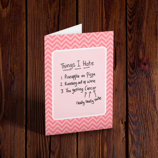 Spaß der Krebsdiagnose Karte