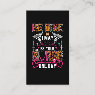 Spaß der Nursing School Funny Nursing, Leopard Pr Visitenkarte