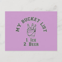 Spaß der Schaufelliste - Eis & Bier Postkarte