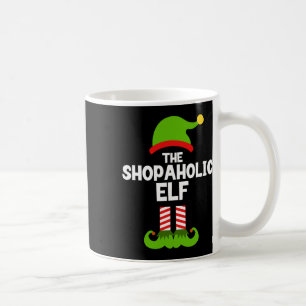 Spaß Der Shopaholic-Elf Weihnachten Matching Party Kaffeetasse