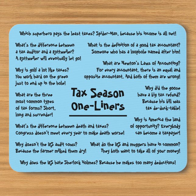Spaß der Steuersaison Jokes Funny Accountant Mouse Mousepad (Von Creator hochgeladen)
