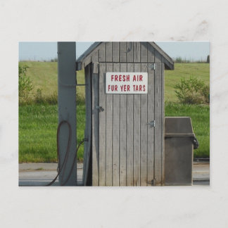 Spaß der Tankstelle Postkarte