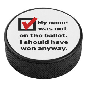 Spaß der Wahlen 2024 Eishockey Puck