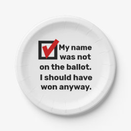 Spaß der Wahlen 2024 Pappteller