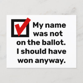 Spaß der Wahlen 2024 Postkarte