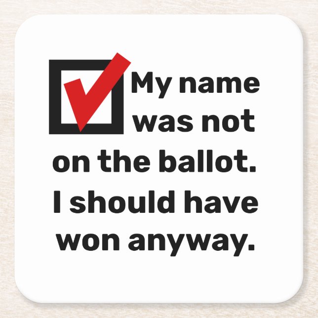 Spaß der Wahlen 2024 Rechteckiger Pappuntersetzer (Vorderseite)