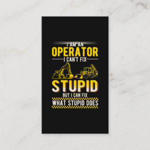 Spaß des Baggerbetreibers Visitenkarte