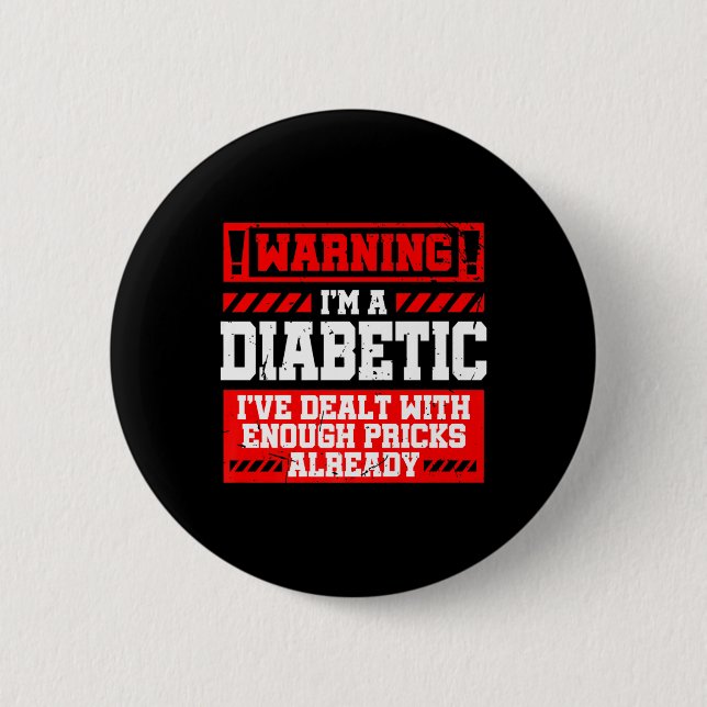 Spaß Diabetes Bewusstsein Monat S Diabetiker Button (Vorderseite)