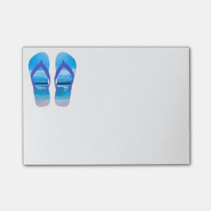Spaß drehen Reinfall-Sommer-Strand-Kunst für Post-it Klebezettel