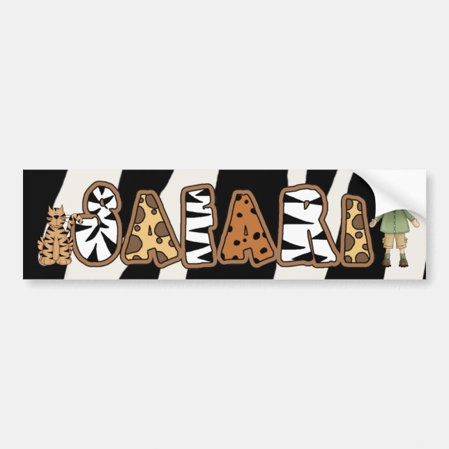 Spaß-Dschungel-Safari-Autoaufkleber Autoaufkleber (Vorne)