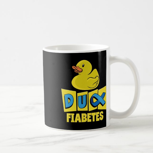 Spaß Duck Diabetes Bewusstsein Kaffeetasse (Rechts)