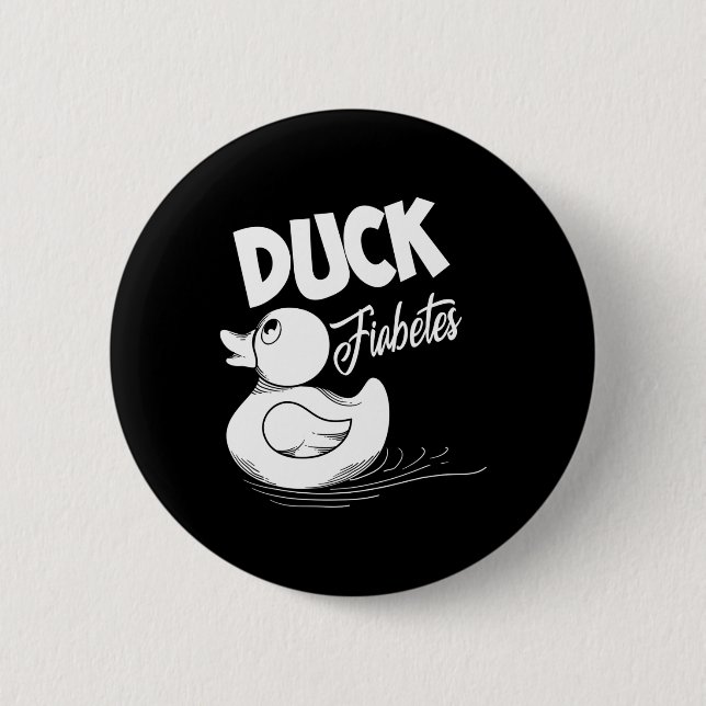 Spaß Duck Fiabetes Cool Diabetes Sensibilisierung  Button (Vorderseite)