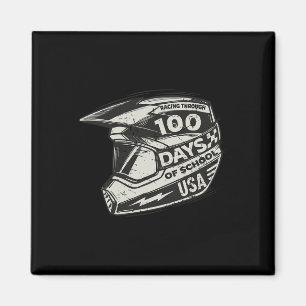 Spaß durch 100 Schultage - Race Helme Magnet