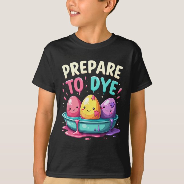 Spaß Ei Jagd Vorbereitung auf Färbung 3 T-Shirt (Vorderseite)