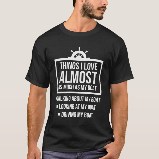  Spaß-Eigner von Funny Boat T-Shirt (Vorderseite)