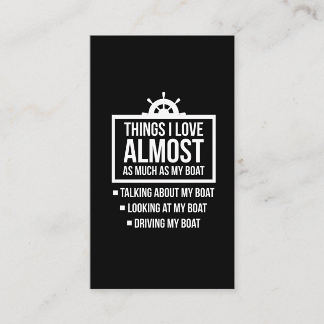  Spaß-Eigner von Funny Boat Visitenkarte (Vorderseite)