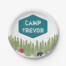 Spaß Einzigartiger Personalisierter Campenname Geb Pappteller