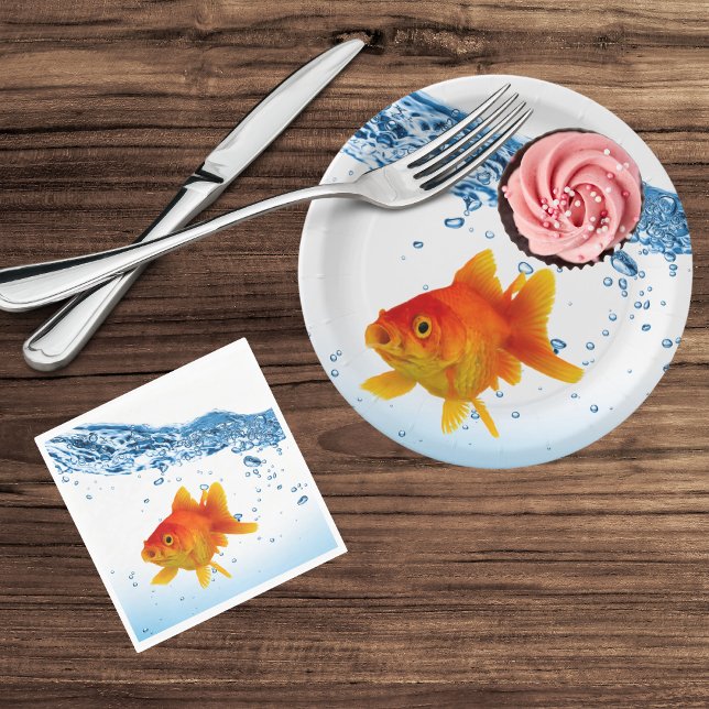 Spaß Einzigartiges Goldfish Fisch-Wasser Serviette (Von Creator hochgeladen)