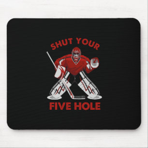 Spaß Eishockey - Halt deine fünf Loch Mousepad