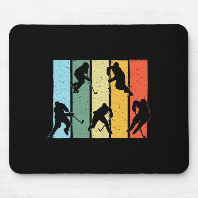 Spaß Eishockeykunst für Männer Eishockeyspieler Mousepad (Vorne)