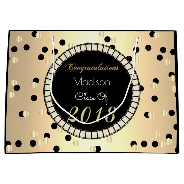 Spaß & Elegant 2018 Abschluss Große Geschenktüte (Vorderseite)