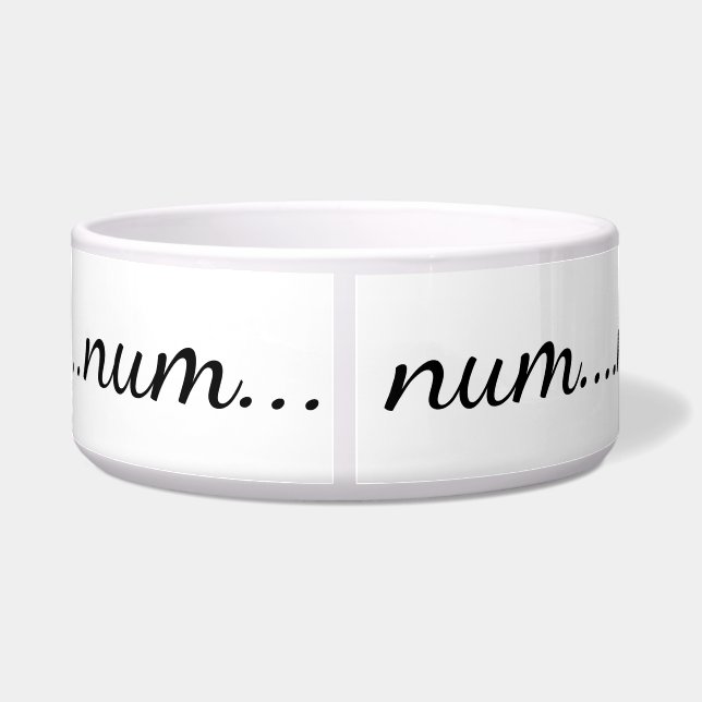 Spaß Elegant "Num...Num..." Essen Napf (Rückseite)