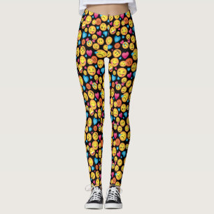 Spaß Emoji Druck-Leggings Leggings